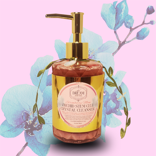 Orchid Stem Cell Crystal Cleanser - (Strawberry Moon) with Luck Charm & Oracle Stones